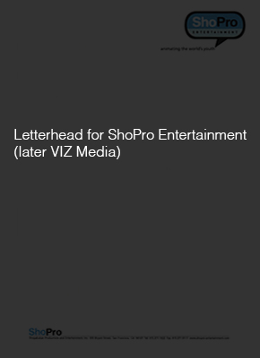 shopro entertainment letterhead